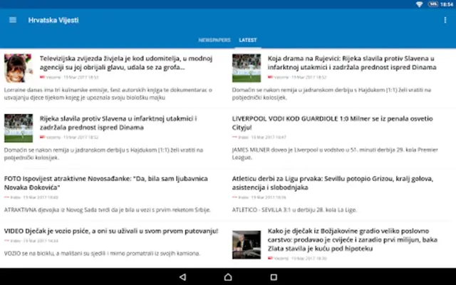 Croatia News (Hrvatska) android App screenshot 1